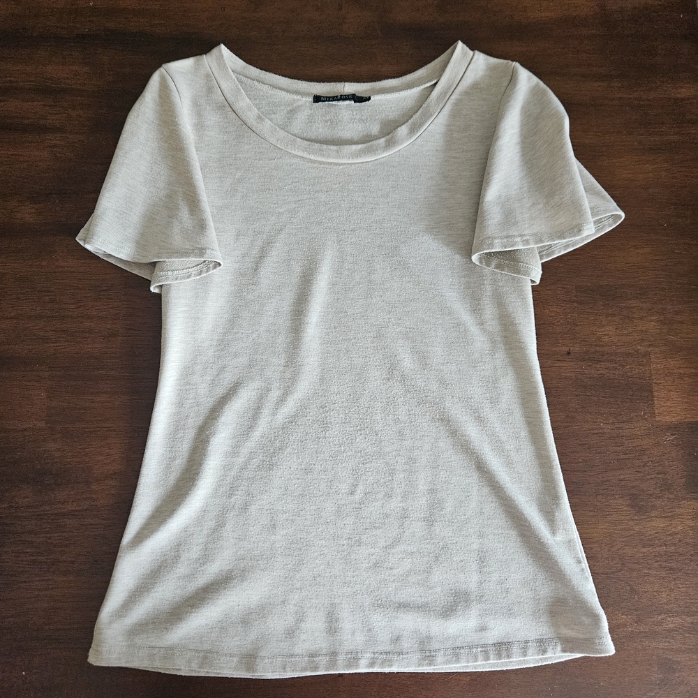 Mikarose Heather Beige Short Sleeve Tee